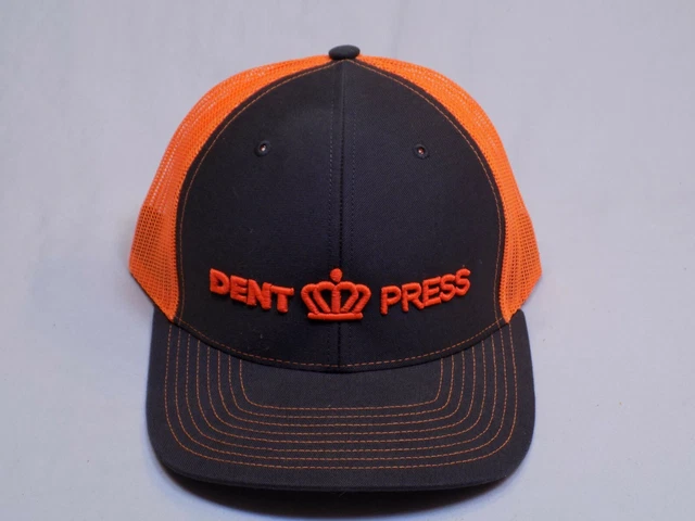 DENT PRESS Charlotte NC Crown Blaze Orange Mesh Trucker Snapback Hat Car Repair