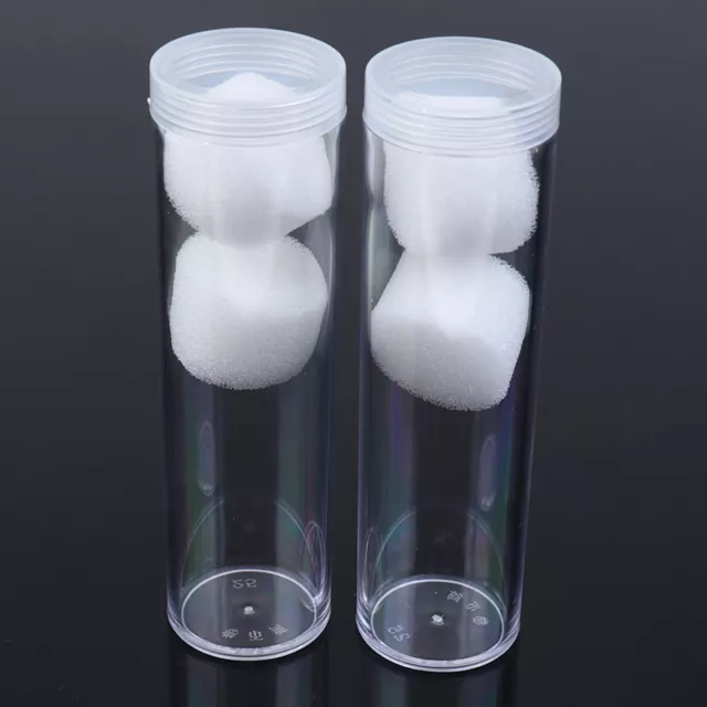 2 Pcs 25mm Round Clear Plastic Coin Fits Quarter Dollar Storage Tubes Screw,LO