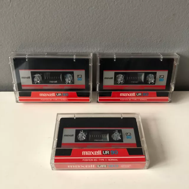 Lot de 3 Cassettes MAXELL  UR 90   Made in Corée  Comme neuve