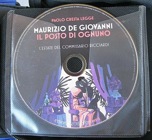 Audiolibro audiobook cd MP3  IL POSTO DI OGNUNO - Maurizio De Giovanni / usato