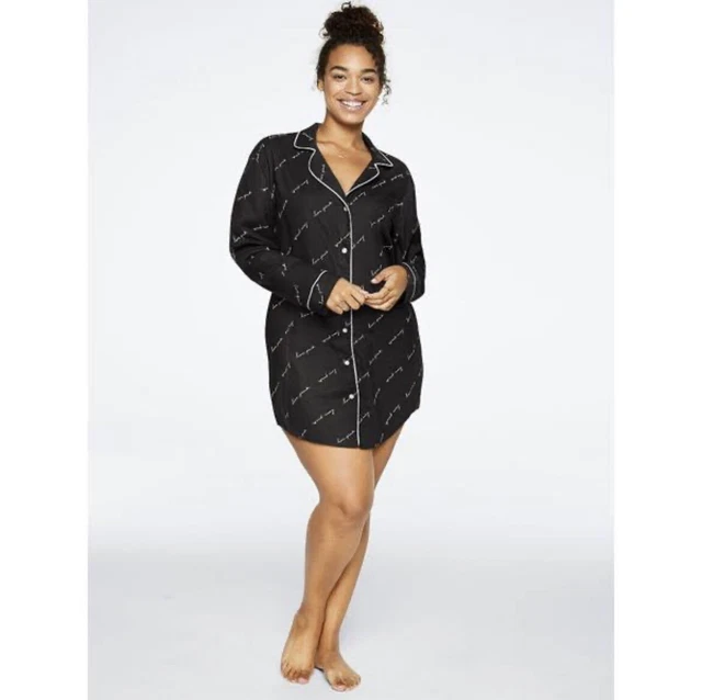 Pink Victoria’s Secret Women’s flannel sleep dress sz M