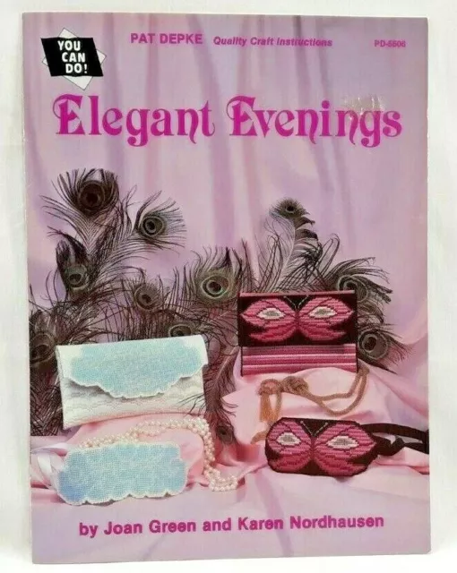Craft World Elegant Evenings PD-5506 1984 plástico modelo lona cartera libro 6174