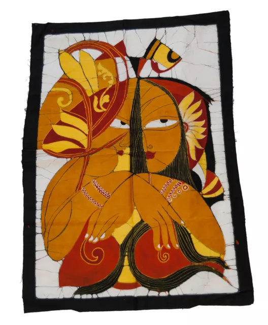 Batik: - Srilanka - Painting Erotic - Wall Hanging - Painted To Hand - 9764