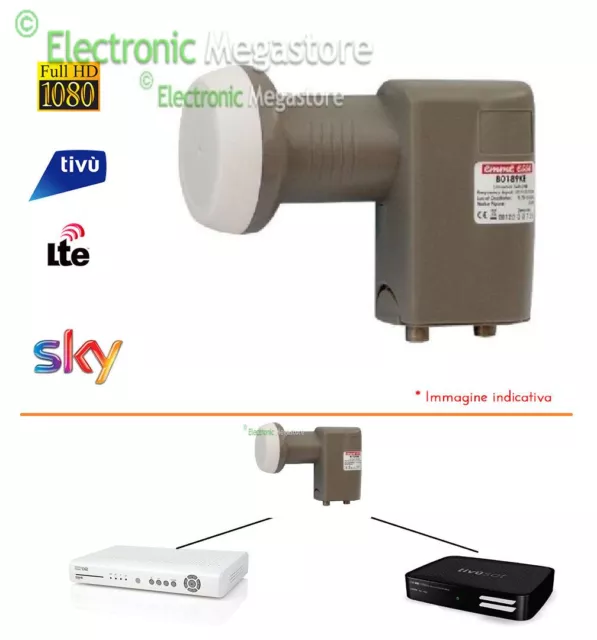 Convertitore Satellitare Illuminatore Parabola Lnb 2 Uscite Universale