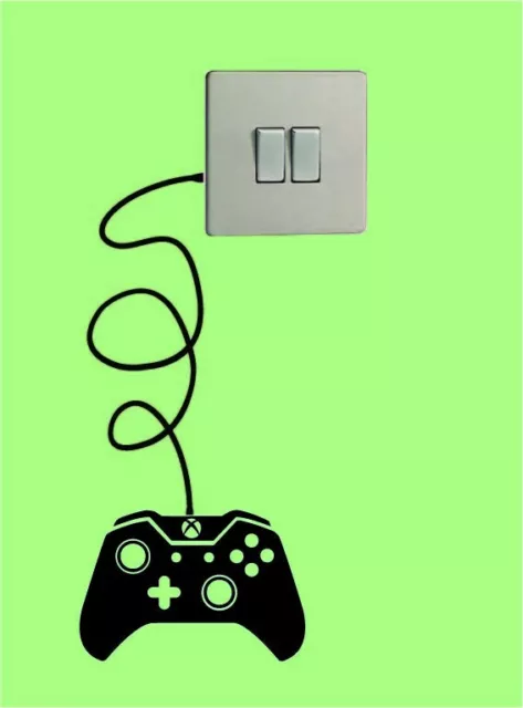 Xbox Games Controller light switch black Vinyl Sticker Wall Decal