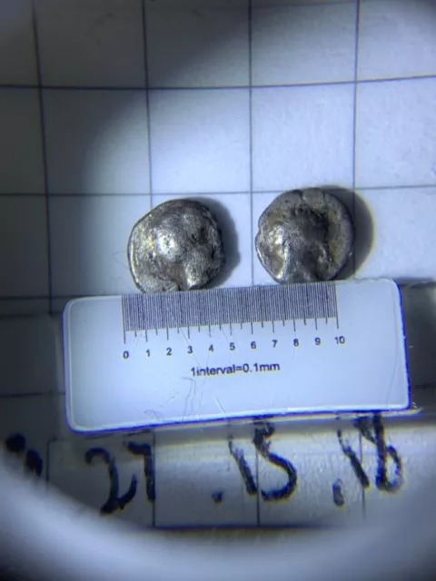 (2) TROAS, KEBREN. AE 9 CIRCA 4th CENTURY BC APOLLO-RAM'S HEAD SMALL silver coin