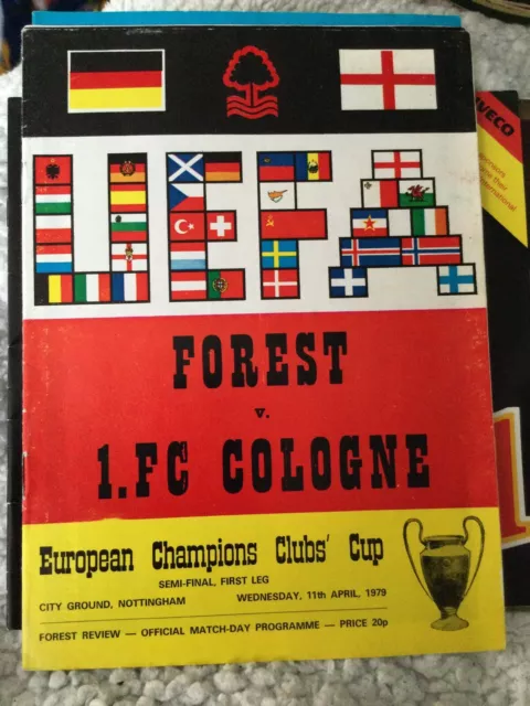 1978/9 Notts Forest V FC Cologne European Cup Semi Final