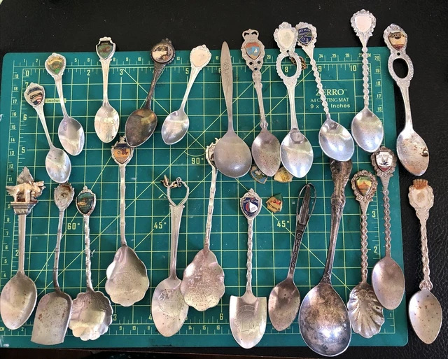 Vintage Lot Of Souvenir Spoons For Collection Or Repurpose