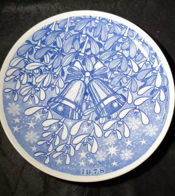 Vintage Sweden Gustavsberg Decorative porcelain plate Sven Jonson Christmas