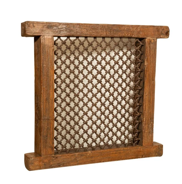 EMASION Set 2 Cornici Per Finestre Rustiche In Legno, 40,6x78,7 Cm, Finitura Bianca Invecchiata, Decorazione Da Parete Per Soggiorno E Camera Da Letto