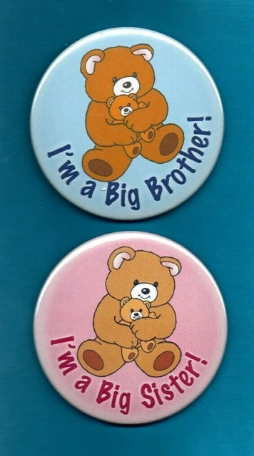 I'M A BIG BROTHER, SISTER - therapy dog vest button w/pin back