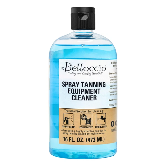 Limpiador de equipos de bronceado en aerosol Belloccio de 16 oz, aerógrafos limpios aerosol pistolas bronceadas
