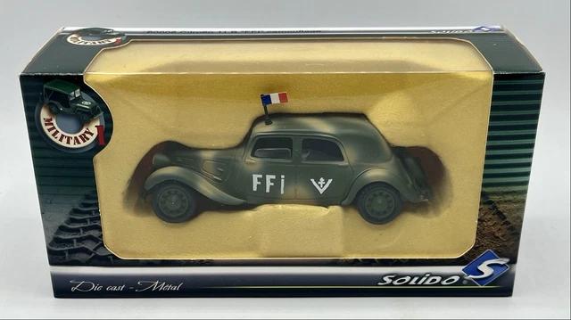 SOLIDO, Camion citroen C4F fourgon gazogéne militaire avec caisses