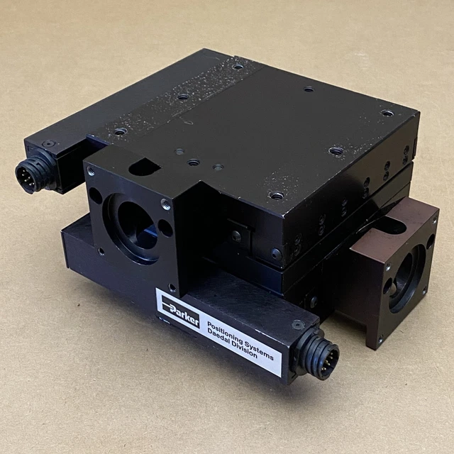 Parker XY Linear Stage, 5"x5" Table, 2"x2" Motion, Motor Mounts, 9-pin Encoders