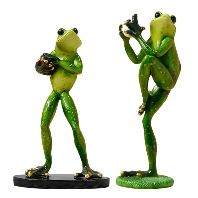 Animal Sculpture Resin Figurines Home Hallway Living Room Frog Garden Statue