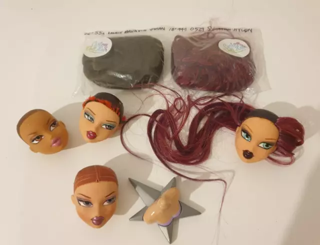 Bratz bald 4 heads only for reroot rerooting bundle with hair Jade Dana Yasmin