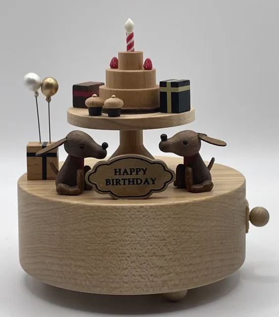Wooderful Life - Collectible Music Box - Birthday Cake - NIB Ships Fast
