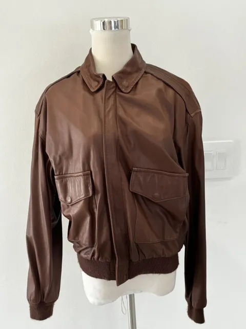 RALPH LAUREN Vintage Women’s Brown  Lush Leather Jacket Size 6