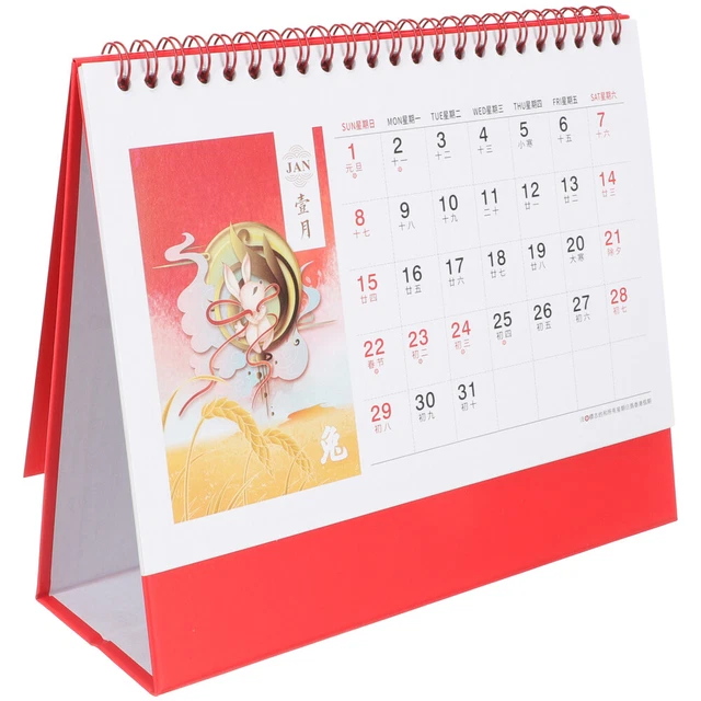 CHINESE CALENDAR DESK 2023 Table Calendar Home Desk Calendar Chinese 