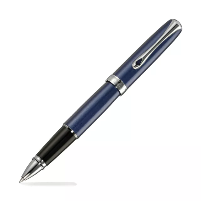 Diplomat Excellence A2 Rollerball Pen - Midnight Blue with Chrome Trim NEW