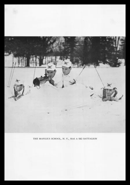 1939 The Manlius School New York Snow Ski Battalion Machine Gun Photo Print Add