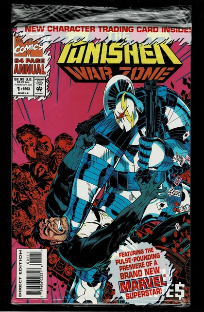 The Punisher War Zone Annual #1 (July 1993) Polybagged with a Phalanx card