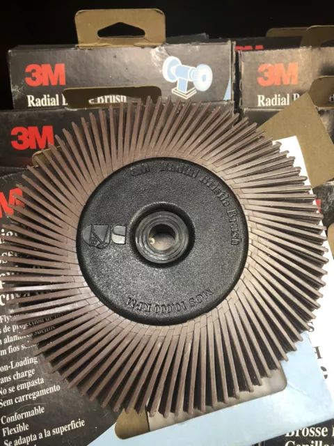 Lot of 20 3M Scotch-Brite Radial Bristle Brush Disk 6 X 1/2 Brown 36 Grit  27603