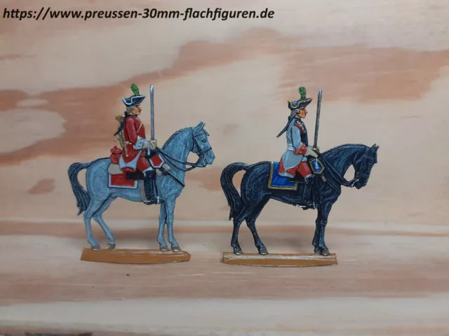 Zinnfiguren  30mm Grünewald  Österreichische Kürassiere um 1760 bemalt