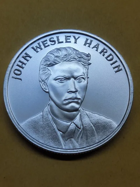 2023 Wild West Legends John Wesley Hardin 1 Troy Oz Fine Silver Collectable Coin