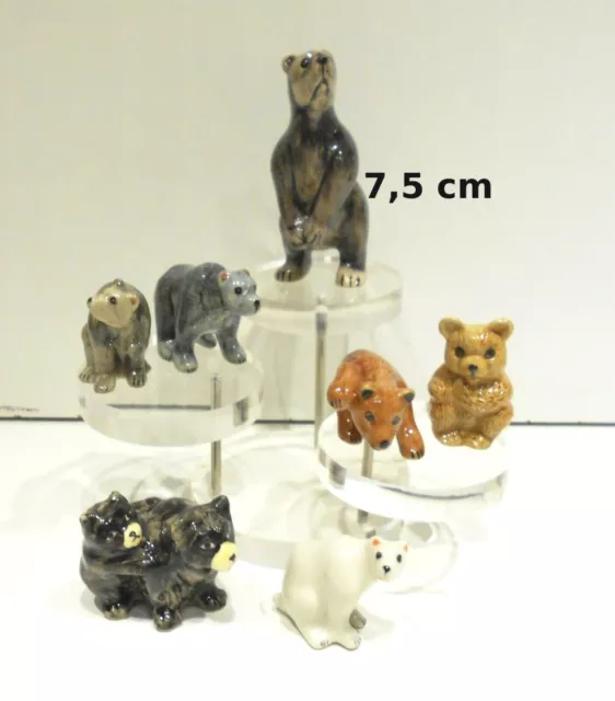 lot de sept ours en porcelaine, figurine,collection,animal sauvage, beer T4