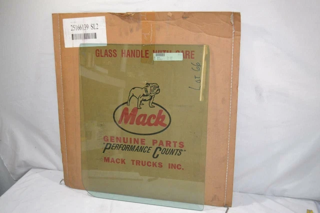 Mack Truck Door Window Glass # 19QX41M  NEW OLD STOCK