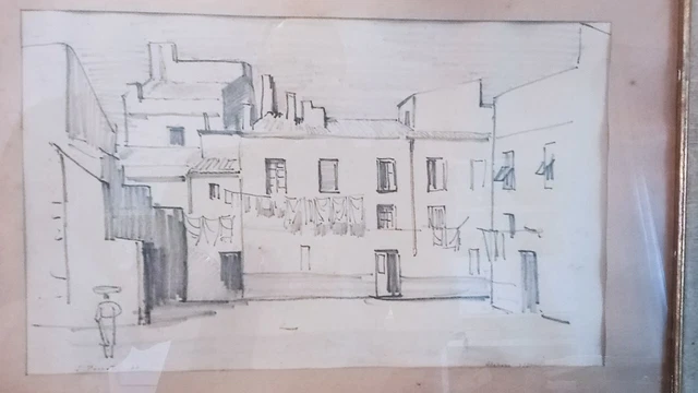Pozzato Epifanio Disegno 1956 Alghero 1957 (Pittore Biellese).
