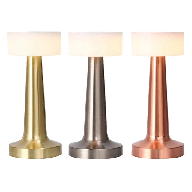 LED USB Table Lamp Rechargeable Cordless LED Bar Hotel Decor Metal Night Light