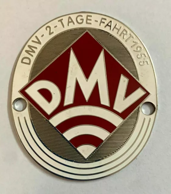 Dmv 2 Tage Fahrt 1955 Voiture Grill Badge Emblème MG Jaguar Triumph Porsche