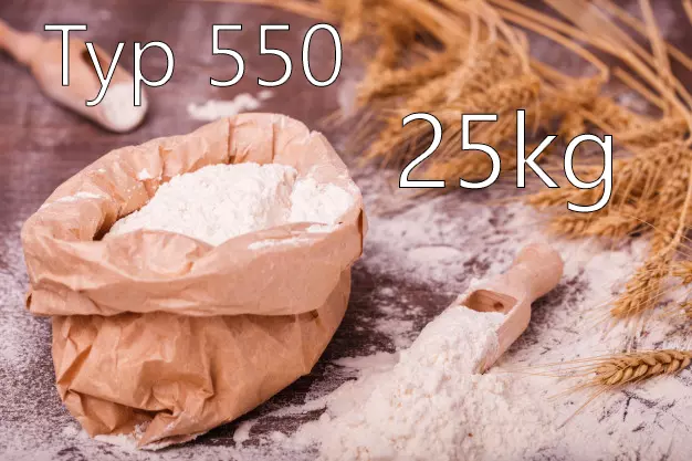 Weizenmehl Typ  550  - 25kg SACK | Für Brot, Brötchen, Pizza und ähnliches