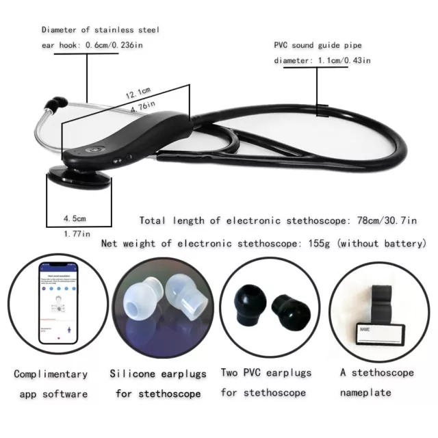 Intelligent Electronic Medical Bluetooth Digital Stethoscope Wireless