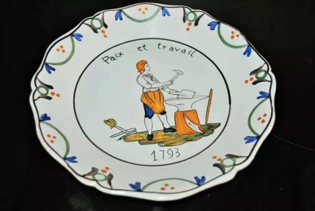 Assiette Revolutionnaire En Faience De Nevers