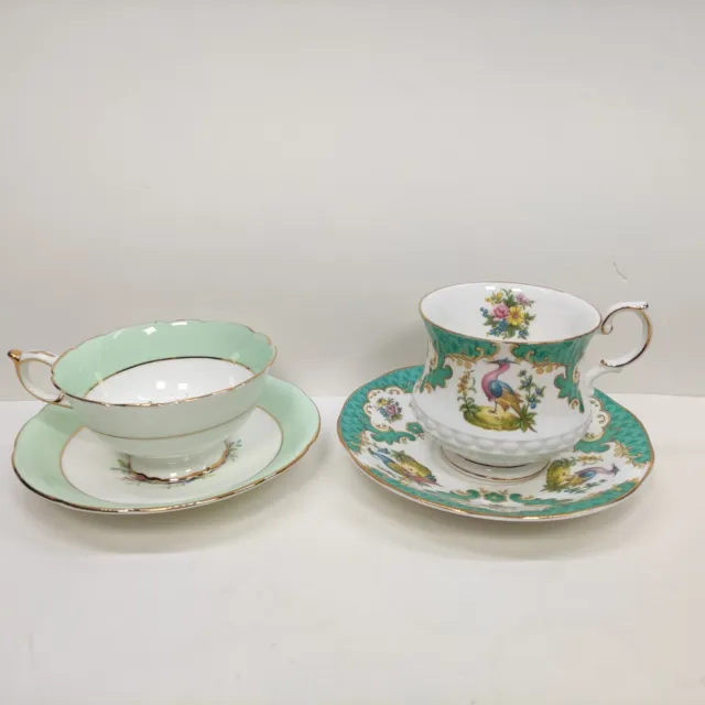 Vintage PARAGON & QUEENS Rosina  TEA CUP & SAUCER (4 pieces)
