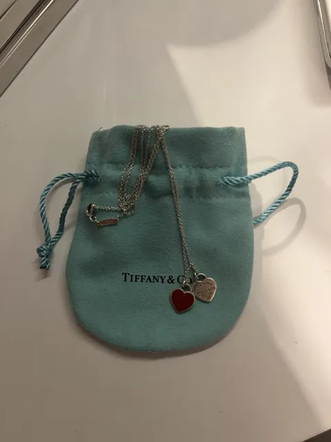 Genuine Tiffany Co Sterling Silver Mini Heart