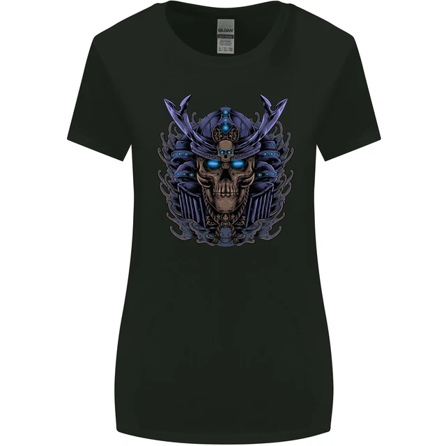 Samurai Skull MMA Martial Arts Gym Training Womens Wider Cut T-Shirt