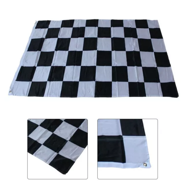 Classic Design Checkered Flag Black White Ideal for Outdoor Racing 3x5FT