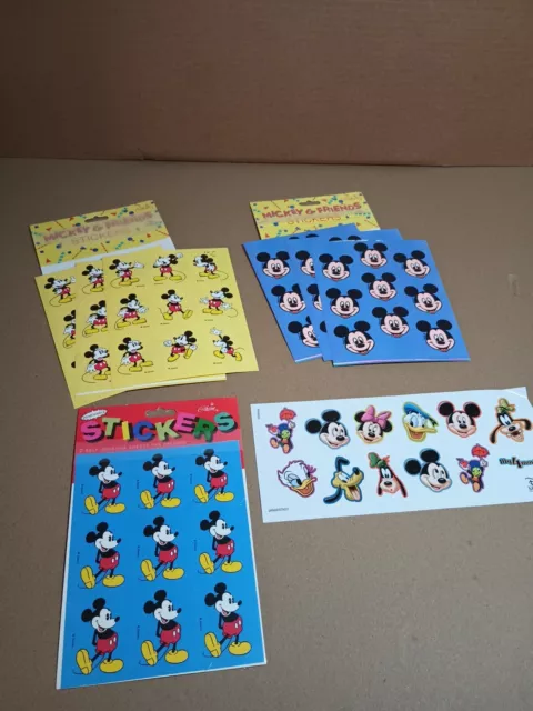 Disney Movie Club Stickers My 3 Movies Mickey Minnie Donald Jiminy Pluto  Goofy