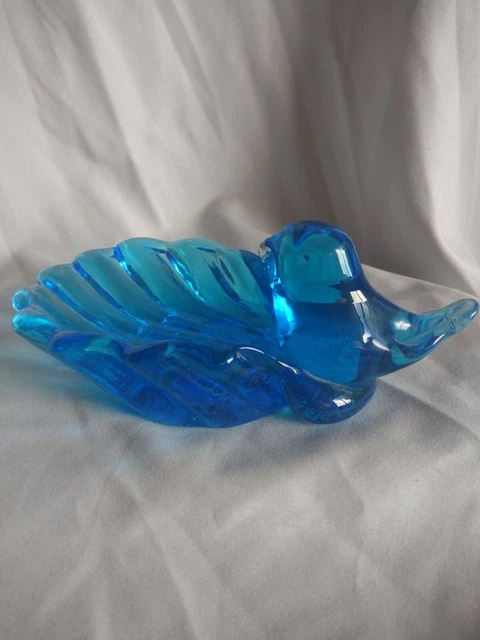 Vintage 1988 Signed Bluebird Shell Trinket Dish R.Trumbull