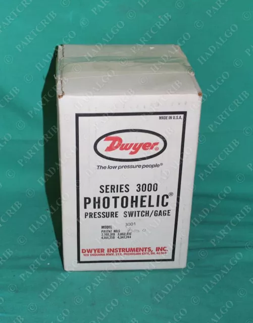 Dwyer, 3001, 3000, A3001-TP, Photohelic Pression Interrupteur Jauge Séries Neuf