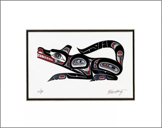 WOLF by Northern Tuchone artist Richard Shorty - 11" x 14" Matted print