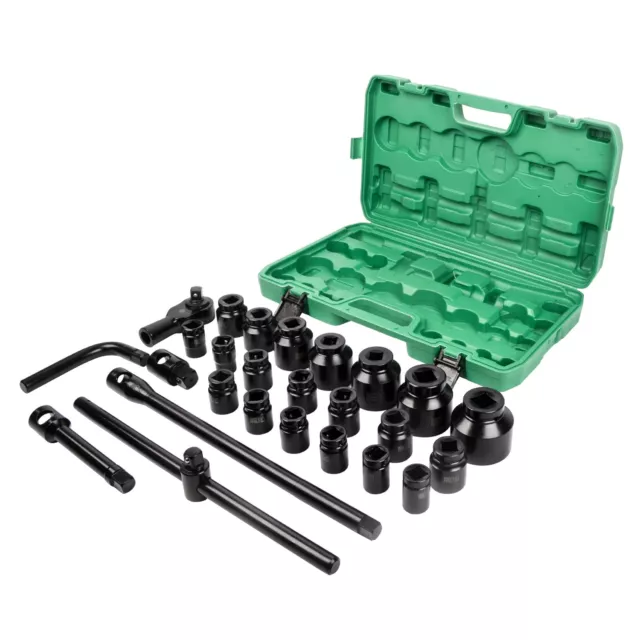 26pc 3/4" 1" Drive Impact Socket Set Mechanics Tools Kit Metric Drive Socket Set