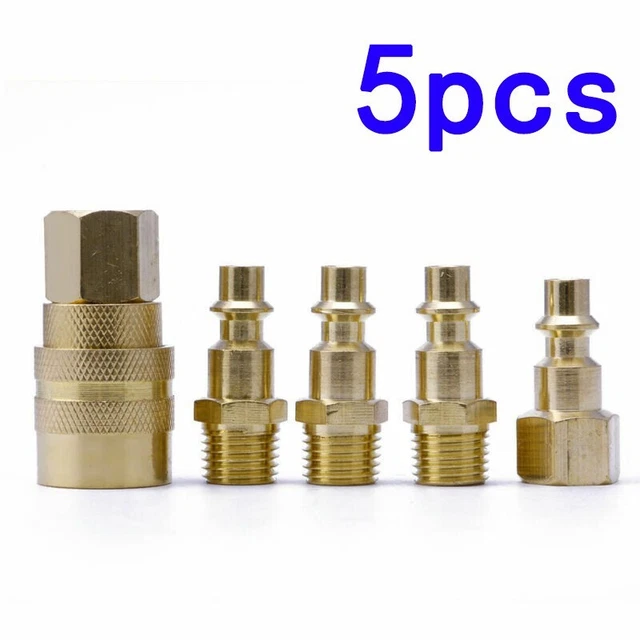 1/4 NPT Air Line Schlauch Kompressor Kupplung Schnellspanner Stecker 5-teiliges