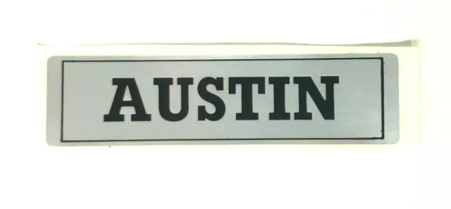 Classic Austin Mini New "Austin" Valve Cover Rocker Sticker