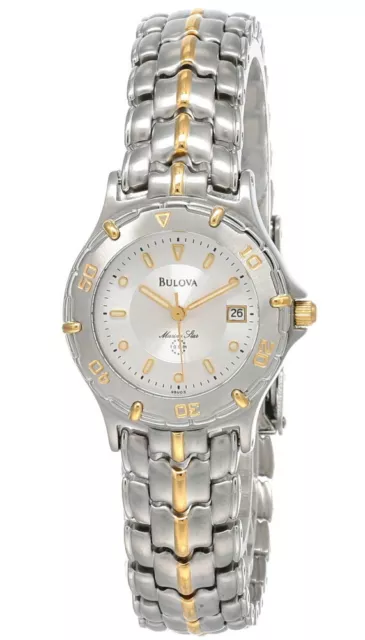 New Bulova Marine Star Silver Stainless Steel Women's Watch 98U05