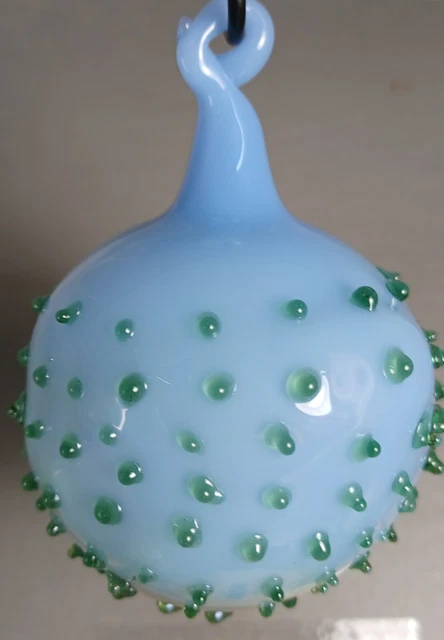 Hand Blown Glass Ornament Ball . Self Representing Artist (SRA)